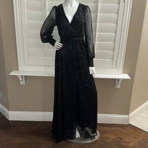 Baltic Born Abigail Sparkle Gown Black Gold